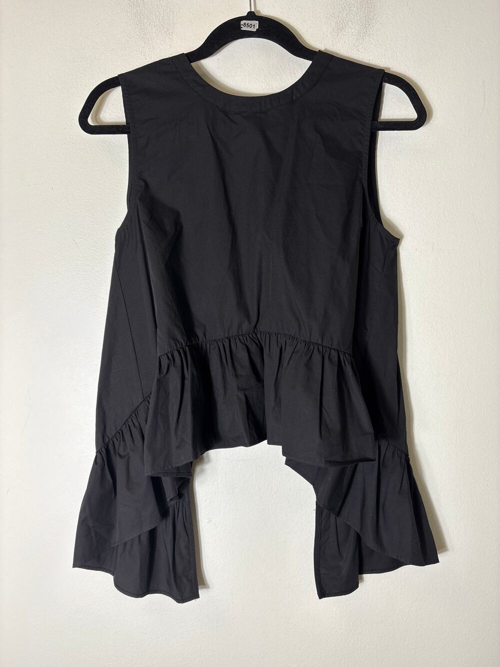 NWT English Factory Black Sleeveless Open Back Top Sz S